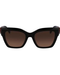 Longchamp - Medallion 52Mm Modified Rectangular Sunglasses - Lyst