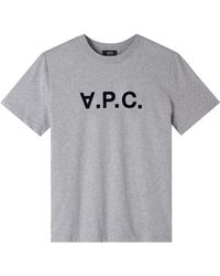 A.P.C. - A. P.c. Grand V. P.c. Logo T-shirt - Lyst