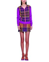 Anna Sui - Plaid Sweaters Cardigan - Lyst