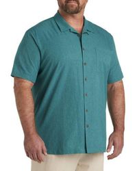Oak Hill by DXL - Big & Tall Solid Camp Shirt - Lyst