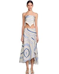Sandro - Spiral-Motif Maxi Skirt - Lyst