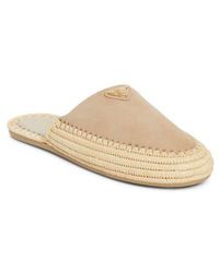 Prada - Sabot Raffia Mule - Lyst