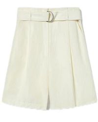 LILYSILK - Chic Silk-Linen Blend Bermuda Shorts - Lyst