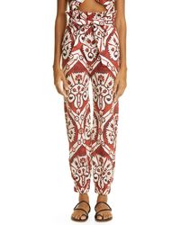 Slacks and Chinos Wide-leg and palazzo trousers Womens Clothing Trousers Johanna Ortiz Red Sea Floral-jacquard Maxi Dress 