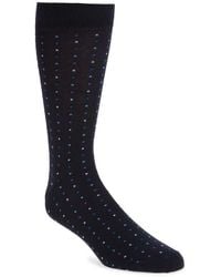 Nordstrom - Mini Dot Cotton Blend Dress Socks - Lyst