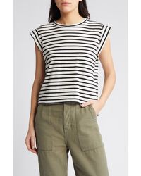The Great - The Peak Stripe Cotton Top - Lyst