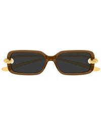 Bottega Veneta - 56Mm Rectangular Sunglasses - Lyst