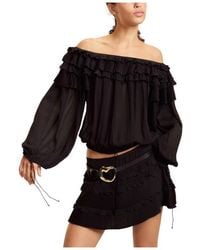 Cynthia Rowley - Off Shoulder Ruffle Blouse - Lyst