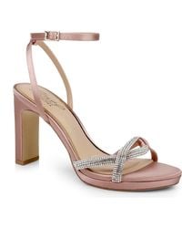 Badgley Mischka - Fila Ankle Strap Platform Sandal - Lyst