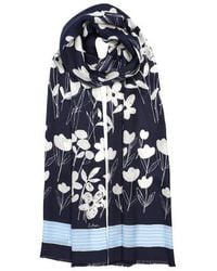 Echo - Scribble Floral Silk Oblong - Lyst