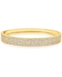SHYMI - Five Row Pavé Bangle Bracelet - Lyst