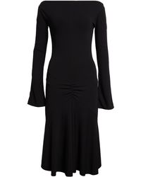 Courreges - Off The Shoulder Long Sleeve Jersey Dress - Lyst