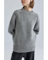 ALMINA CONCEPT - Knit Wool Crewneck Sweater - Lyst