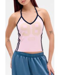 BDG - '98 Stretch Cotton Graphic Halter Top - Lyst
