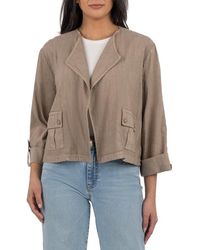 Kut From The Kloth - Karie Open Front Linen Blend Jacket - Lyst