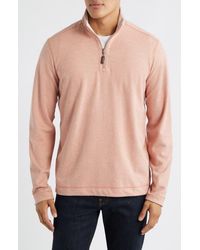 Johnston & Murphy - Icon Reversible Cotton Blend Quarter Zip Pullover - Lyst
