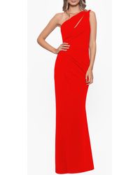Betsy & Adam - Cutout One-shoulder Gown - Lyst