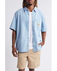 Carhartt - Ody Short Sleeve Denim Button-up Shirt - Lyst