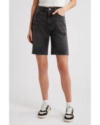 PTCL - Leia High Waist Denim Bermuda Shorts - Lyst