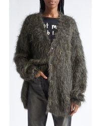 R13 - Oversize Kid Mohair Blend Boyfriend Cardigan - Lyst