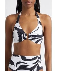 Max Mara - Avena Beachwear Print Halter Bikini Top - Lyst
