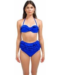Mary Mercedes - Ruby Ruffle Bikini Bra - Lyst