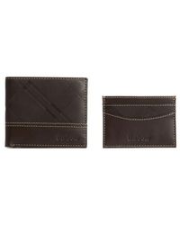 Barbour - Tyneside Leather Wallet & Card Holder Set - Lyst
