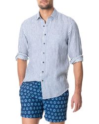 Rodd & Gunn - Port Charles Stripe Linen Button-up Shirt - Lyst