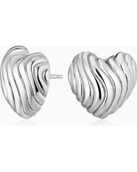 Oradina - Sterling Love Language Studs - Lyst