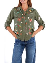Billy T - Sketchbook Embroidered Button-Up Shirt - Lyst
