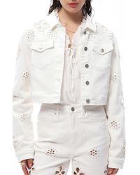 Bayeas - Crop Denim Trucker Jacket - Lyst