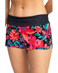 Roxy - Floral Swim Shorts - Lyst