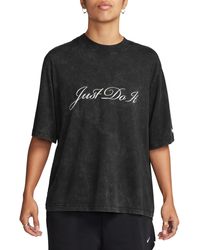 Nike - Just Do It Boxy Embroidered T-shirt - Lyst