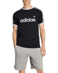adidas - 3-Stripes Cotton Ringer T-Shirt - Lyst