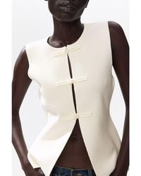 H&M - Sleeveless Button-Front Top - Lyst