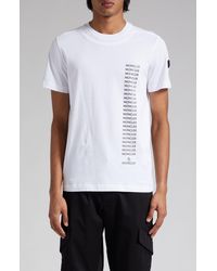 Moncler - Logo Short Sleeve Cotton Graphic T-shirt - Lyst