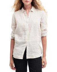 Barbour - Marine Stripe Linen Shirt - Lyst