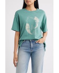 Marine Layer - Fish Graphic Oversize Hemp Blend T-Shirt - Lyst