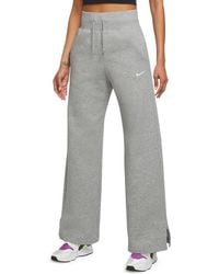 Nike Sportswear Phoenix High Waist Wide Leg Sweatpants - Gray