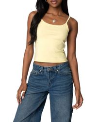 Edikted - Deanna Stretch Cotton Crop Camisole - Lyst