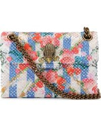Kurt Geiger - Mini Kensington Crystal Embellished Fabric Crossbody Bag - Lyst