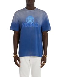 Versace - Medusa Ombré Cotton Jersey Graphic T-shirt - Lyst