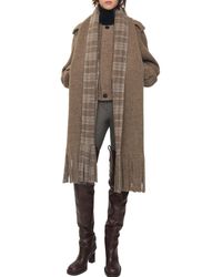 Burberry - Wool Jacket 'Oldbrook' With Scarf - Lyst