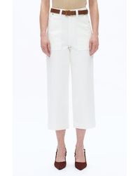 Bayeas - High Waist Crop Relaxed Straight Leg Utility Jeans - Lyst