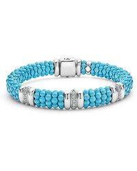 Lagos - Blue Caviar Diamond 3-link Bracelet - Lyst