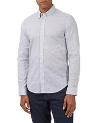 Ben Sherman - Slim Fit Stipple Print Cotton Button-down Shirt - Lyst
