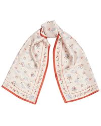 Fable England - Cream High Tea Silky Scarf - Lyst