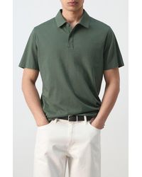Mango - Solid Cotton Piqué Polo - Lyst