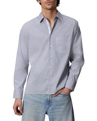 Rag & Bone - Dalton Mixed Stripe Hemp & Cotton Button-up Shirt - Lyst