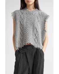 R13 - Boyfriend Cable Sweater Vest - Lyst